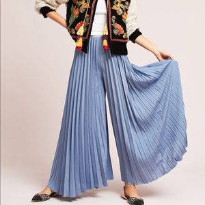 Pleated wide leg pant